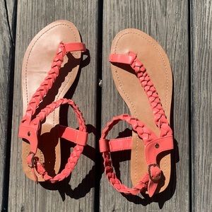 Coral sandals